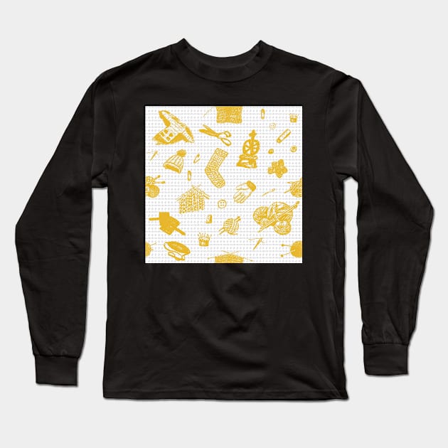 Tak Dee Sock - Yellow Long Sleeve T-Shirt by Juliewdesigns